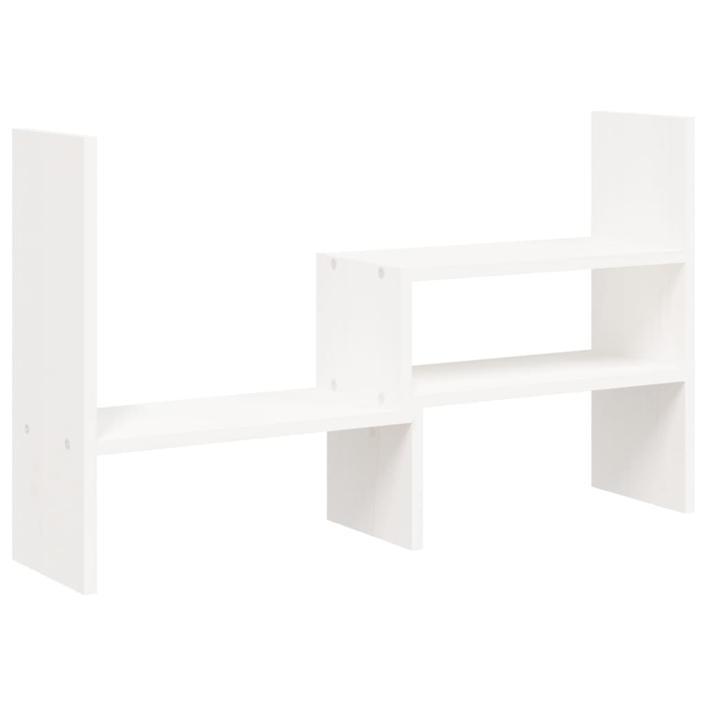 NNEVL Monitor Stand White (39-72)x17x43 cm Solid Wood Pine - Image 2