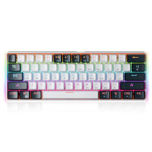 NNEOBA 61 Keys USB Gaming Mechanical Keyboard Red Switch RGB
