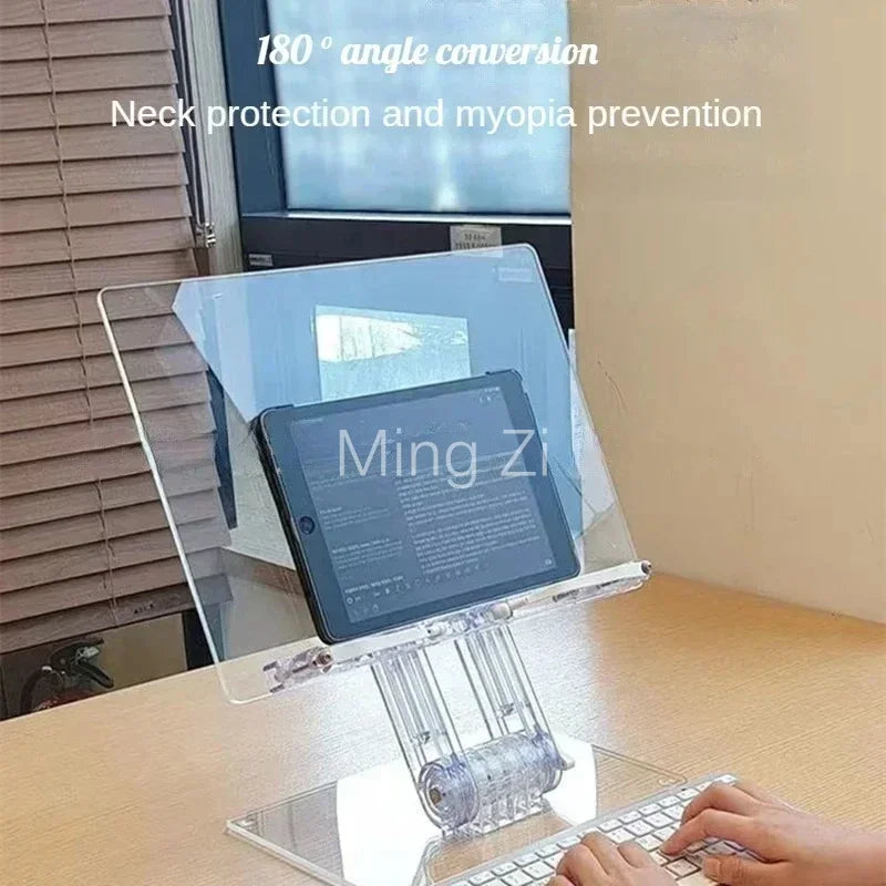 Luxury Lifted Acrylic Laptop Stand: 180° Rotatable, Ergonomic Design - Image 4