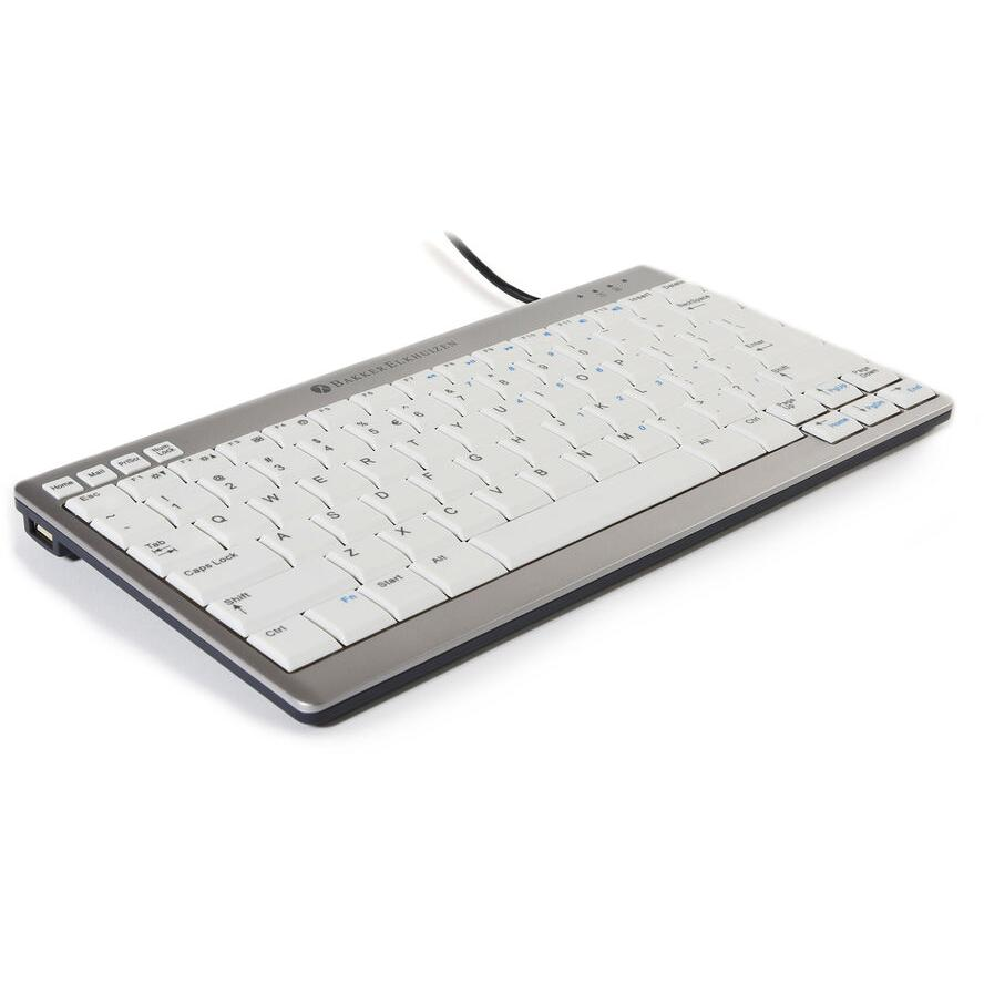 BakkerElkhuizen UltraBoard 950 klávesnica Kancelária USB QWERTY UK English Svetlo šedá, Biela (BNEU950UK)